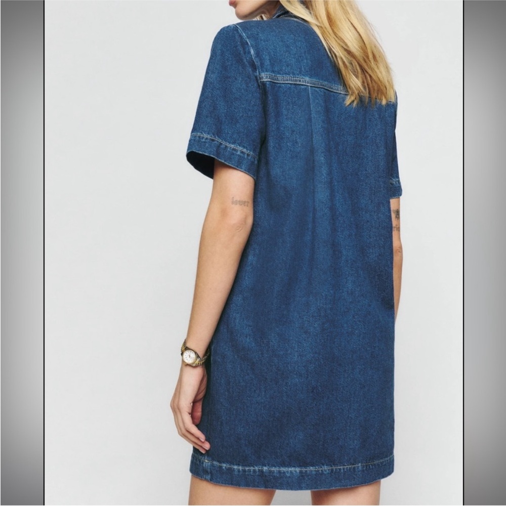 Stylish Blue Denim Dress - Picture 4 of 9